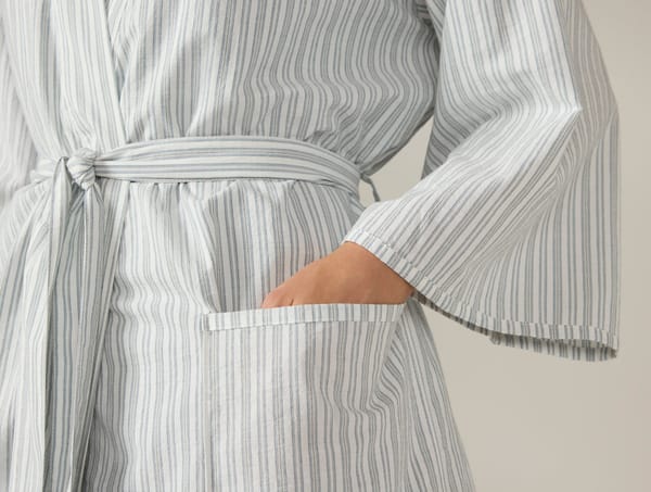 Women's Isla Organic Cotton Robe | Sage w/Gulf