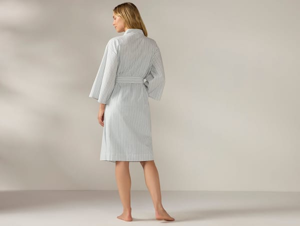 Women's Isla Organic Cotton Robe | Sage w/Gulf