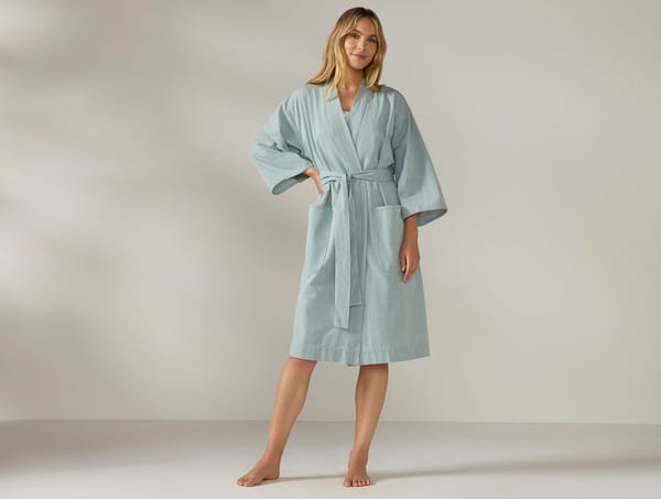Women's Isla Organic Cotton Robe | Surf Chambray