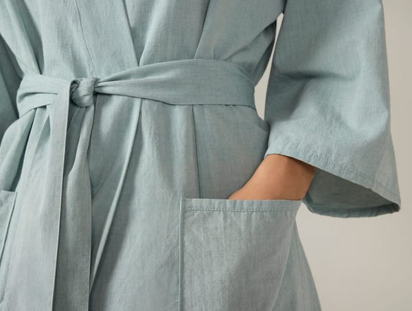 Women's Isla Organic Cotton Robe | Surf Chambray