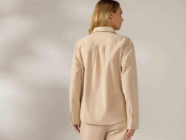Women's Isla Organic Cotton Long Sleeve Pajama Set | Hazel Chambray