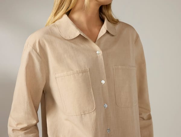 Women's Isla Organic Cotton Long Sleeve Pajama Set | Hazel Chambray