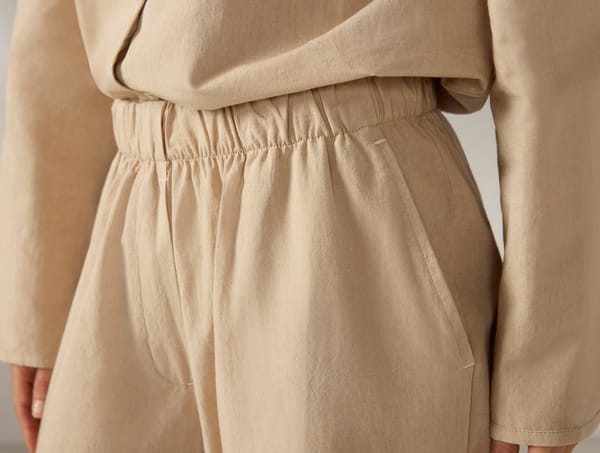 Women's Isla Organic Cotton Long Sleeve Pajama Set | Hazel Chambray