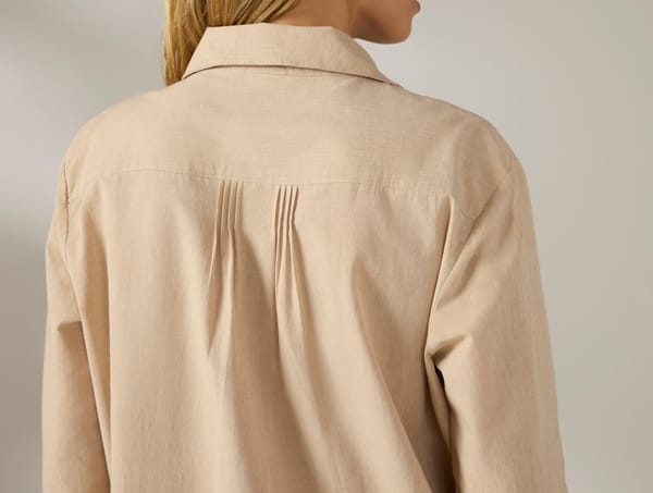 Women's Isla Organic Cotton Long Sleeve Pajama Set | Hazel Chambray