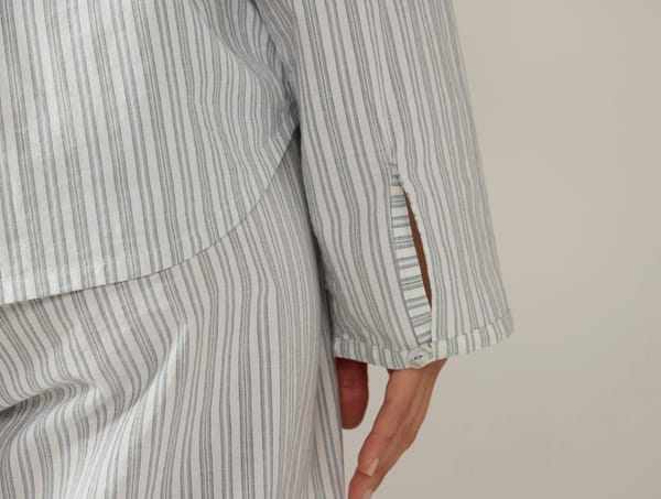 Women's Isla Organic Cotton Long Sleeve Pajama Set | Sage w/Gulf