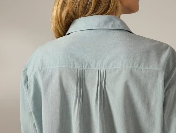 Women's Isla Organic Cotton Long Sleeve Pajama Set | Surf Chambray