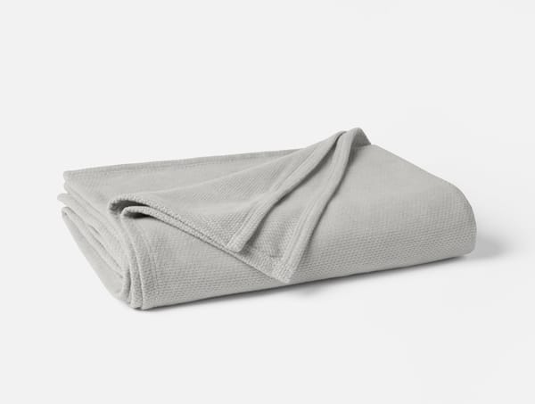 Sequoia Washable Organic Blanket | Soft Gray