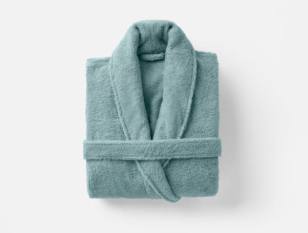 Unisex Cloud Loom Organic Robe | Pacific Blue