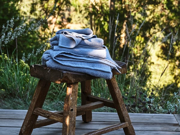 Air Weight® Organic Towels - Set of 6 | Stone Blue