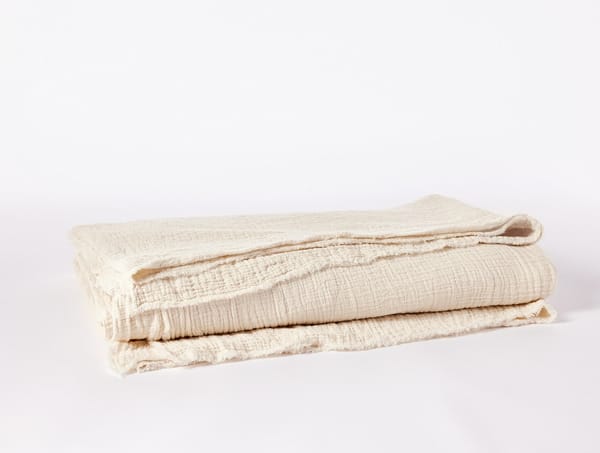 Topanga Organic Matelasse Blanket | Undyed