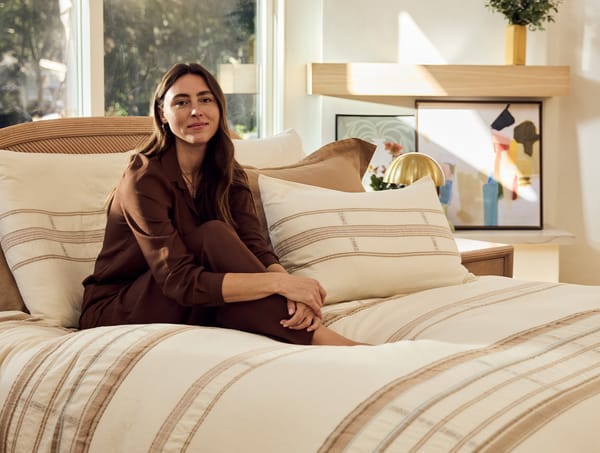 Bodega Bay Organic Duvet Cover | Undyed w/Fawn