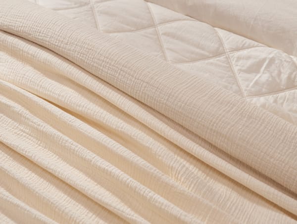 Topanga Organic Matelasse Blanket | Undyed