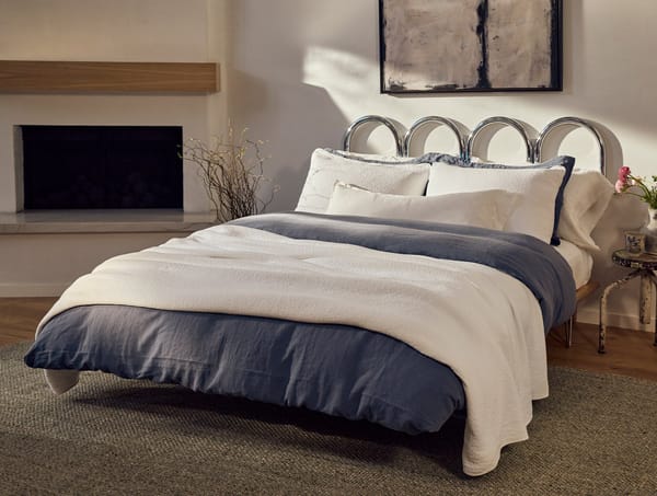 Organic Relaxed Linen Sheet Sets | Harbor Blue