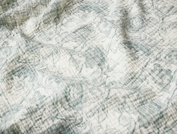 Balboa Organic Matelasse Print Throw - Coyuchi | Undyed w/Dew