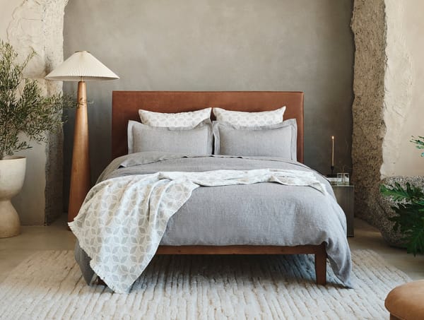 Organic Relaxed Linen Duvet Cover - Coyuchi | Slate Chambray