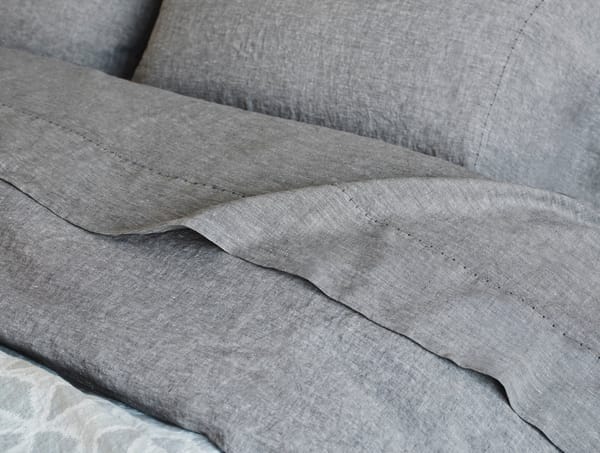 Organic Relaxed Linen Sheet Set - Coyuchi | Slate Chambray