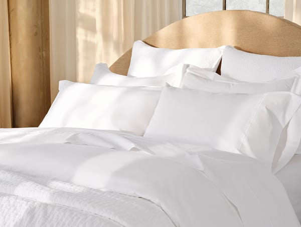 Trailing Embroidered Organic Sheet Set - Coyuchi | Alpine White