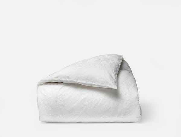 Heirloom Organic Jacquard Duvet Cover - Coyuchi | Alpine White