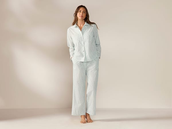 Women's Isla Organic Cotton Long Sleeve Pajama Set - Coyuchi | Dew Robles