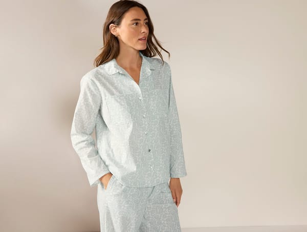 Women's Isla Organic Cotton Long Sleeve Pajama Set - Coyuchi | Dew Robles