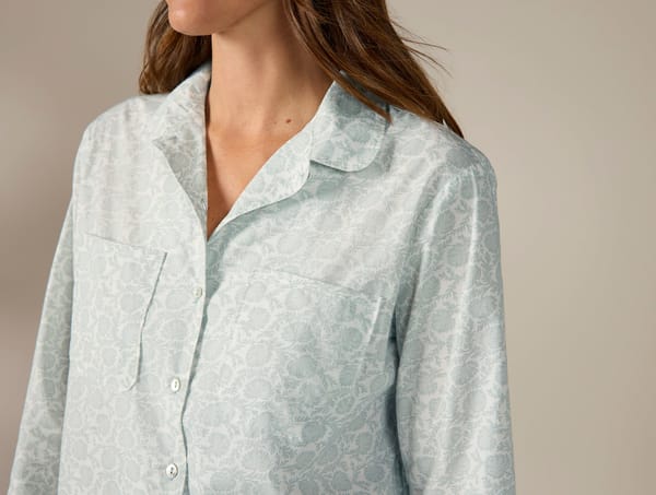Women's Isla Organic Cotton Long Sleeve Pajama Set - Coyuchi | Dew Robles