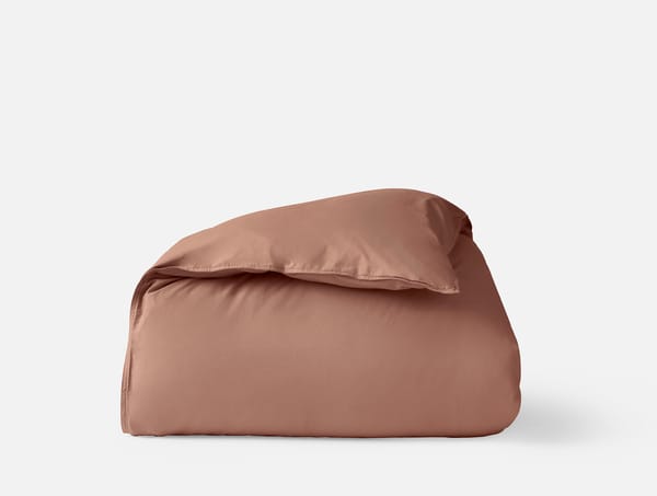 Organic Crinkled Percale™ Duvet Cover - Coyuchi | Praline