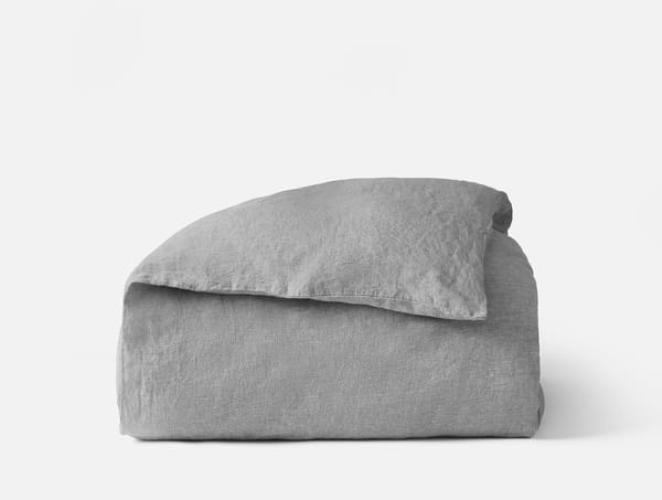 Organic Relaxed Linen Duvet Cover - Coyuchi | Slate Chambray