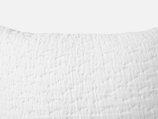 Pescadero Matelasse Organic Sham - Coyuchi | Alpine White