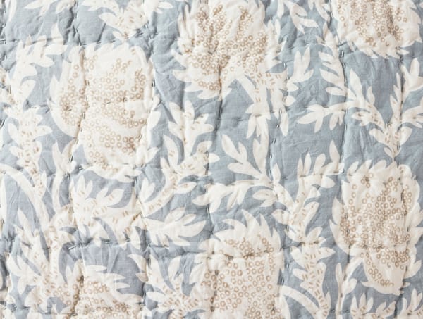 Robles Handstitched Organic Quilt - Coyuchi | Tidal w/Khaki
