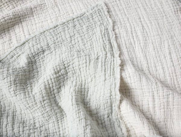 Topanga Organic Matelasse Blanket - Coyuchi | Tidal Chambray