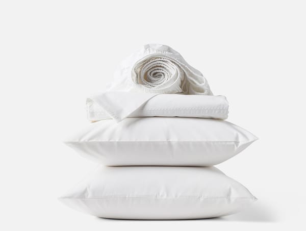 Trailing Embroidered Organic Sheet Set - Coyuchi | Alpine White