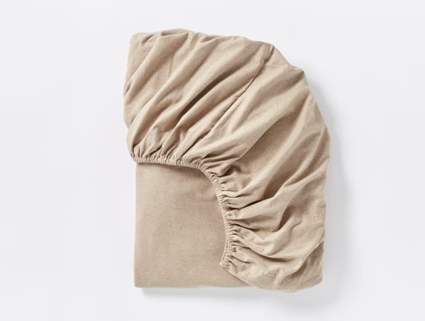 Cloud Brushed™ Organic Flannel Sheets | Camel Heather