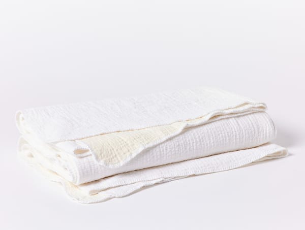 Cozy Cotton Organic Blanket | Alpine White