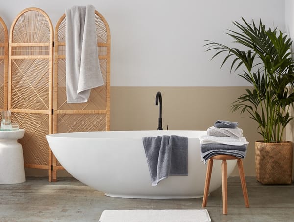 Cloud Loom™ Organic Towels | Fog | Steel Blue | Alpine White