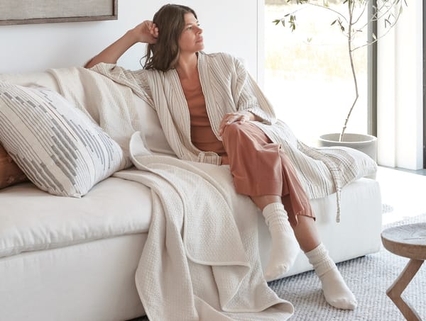 Honeycomb Organic Blanket | Undyed