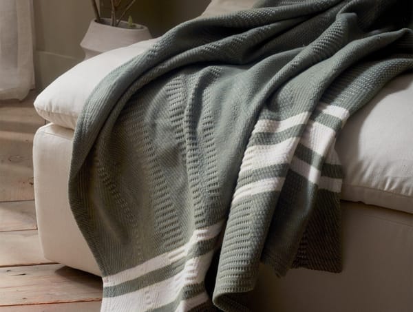 Cirrus Supersoft Organic Cotton Throw | Cypress