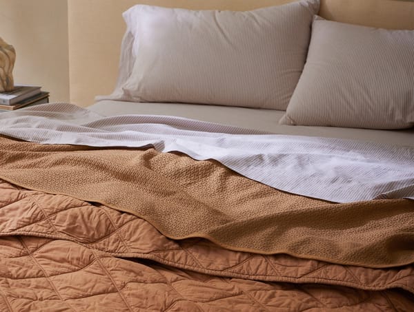 Honeycomb Organic Blanket | Ginger