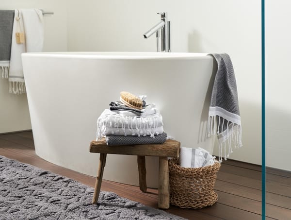 Mediterranean Organic Towels | Shadow w/Deep Pewter