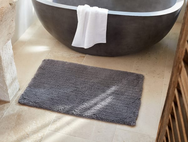 Shag Organic Bath Rug | Slate