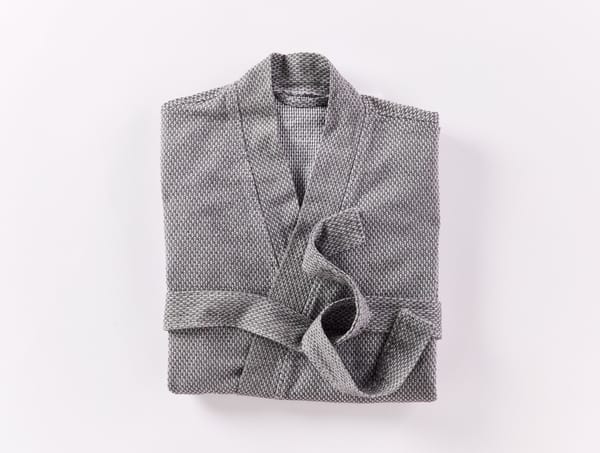 Unisex Mediterranean Organic Modern Robe | Shadow