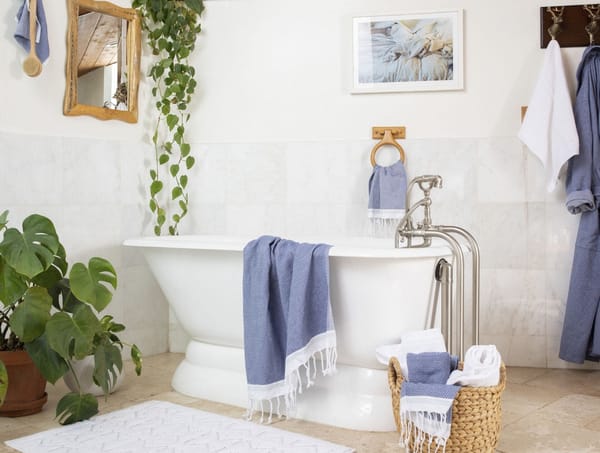 Mediterranean Organic Towels | Lake w/Sea Spray