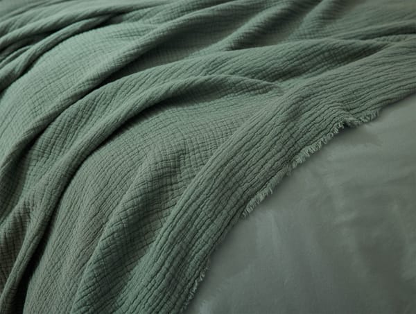 Topanga Organic Matelasse Blanket | Juniper