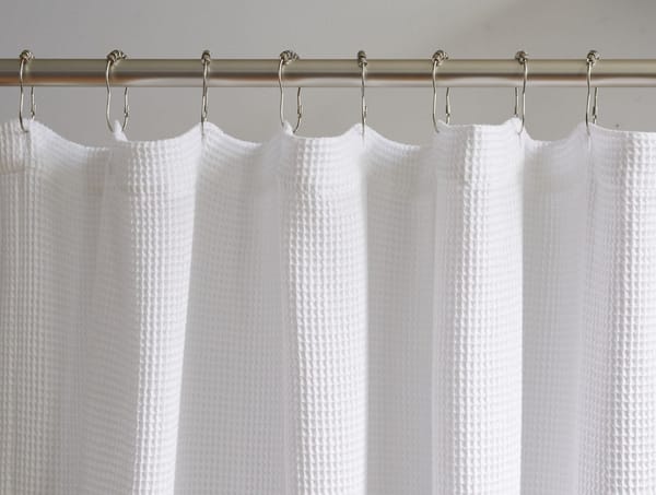 Organic Waffle Shower Curtain | Alpine White