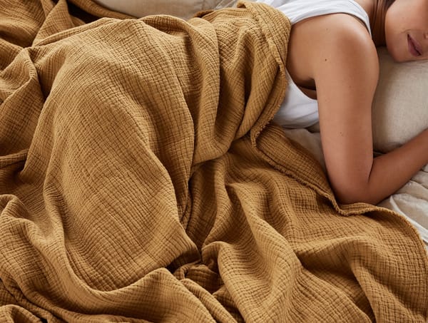 Topanga Organic Matelasse Blanket | Hazel