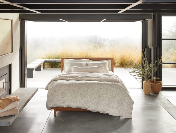 Solana Organic Print Duvet Cover | Undyed w/Grays Botanical