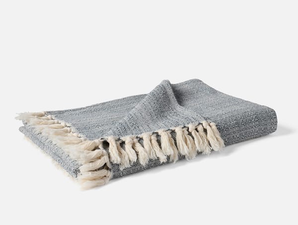 Lido Organic Throw - Coyuchi | Undyed w/Gulf