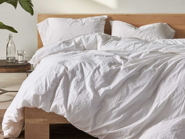 Organic Crinkled Percale™ Duvet Set | Alpine White