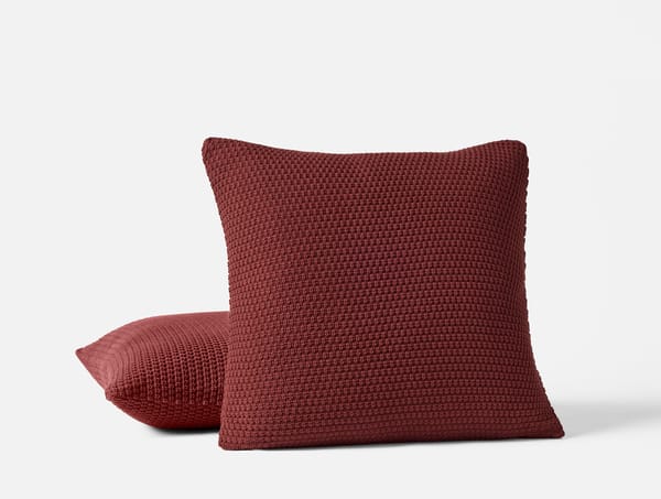 Avalon Organic Knit Decorative Pillow Cover | Claret