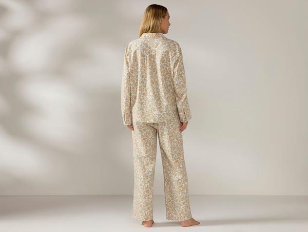 Women's Isla Organic Cotton Long Sleeve Pajama Set | Fawn Garden