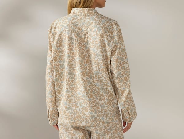 Women's Isla Organic Cotton Long Sleeve Pajama Set | Fawn Garden